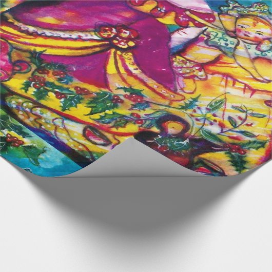 SCHÖNE ANTIQUE DOLLS UND CHRISTMAS ORNAMENS GESCHENKPAPIER (Ecke)