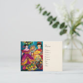 SCHÖNE ANTIQUE DOLLS VISITENKARTE (Stehend Vorderseite)