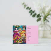 SCHÖNE ANTIQUE DOLLS VISITENKARTE (Stehend Vorderseite)