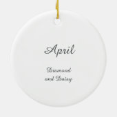 Schöne April Fairy in Daisies Keramik Ornament (Hinten)