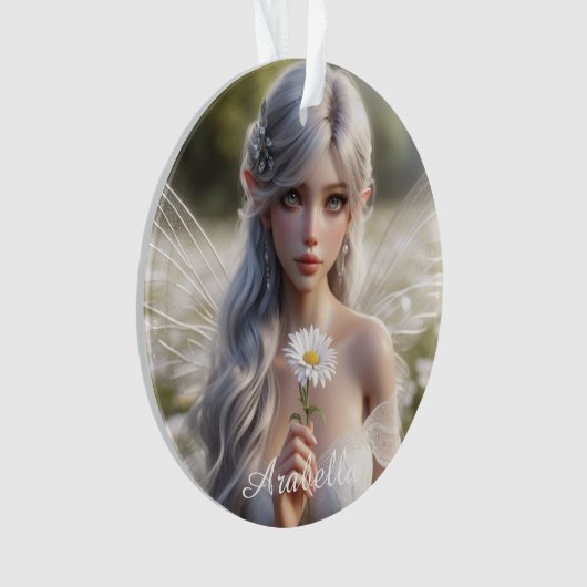 Schöne April Fairy in Daisies Ornament (Vorderseite)