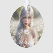 Schöne April Fairy in Daisies Ornament (Vorderseite)