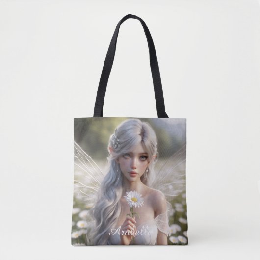 Schöne April Fairy in Daisies Tasche (Vorderseite)