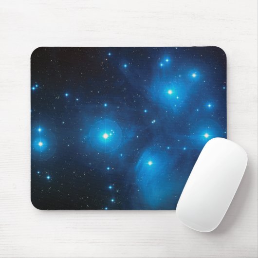 Schöne Aqua Blue Constellation Pleiades Celestial Mousepad (Mit Mouse)