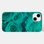 Schöne aquamarine grüne Rose aquamarine Blume Case-Mate iPhone Hülle (Rückseite (Horizontal))