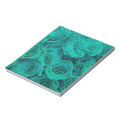 Schöne aquamarine grüne Rose aquamarine Blume Notizblock (Rotiert)