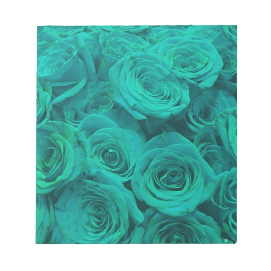 Schöne aquamarine grüne Rose aquamarine Blume Notizblock (Vorderseite)