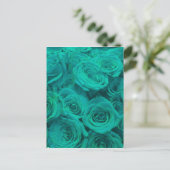 Schöne aquamarine grüne Rose aquamarine Blume Postkarte (Stehend Vorderseite)