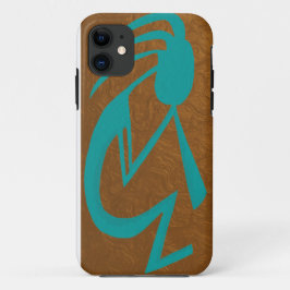 Schöne Aquamarine Kokopelli-Malerei Case-Mate iPhone Hülle
