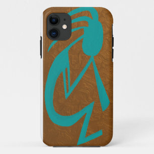 Schöne Aquamarine Kokopelli-Malerei Case-Mate iPhone Hülle