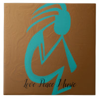 Schöne Aquamarine Kokopelli-Malerei