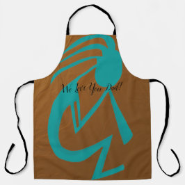 Schöne Aquamarine Kokopelli-Malerei Schürze