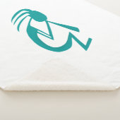 Schöne Aquamarine Kokopelli-Malerei Sherpadecke (3/4)