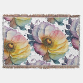 Schöne Aquarell-Blume Decke (Vorderseite)