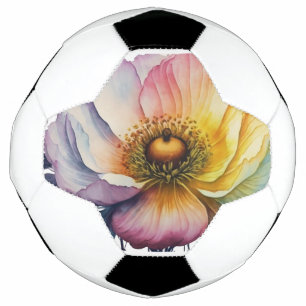 Schöne Aquarell-Blume Fußball