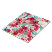 Schöne Aquarell Blume Keramik Tile Fliese (Seite)