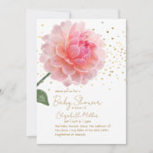 Schöne Aquarell Blume Kinderdusche Einladung (Vorderseite)