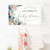 Schöne Aquarell Blumen & Grünpflanzen Kinderdusche Banner (Insitu)