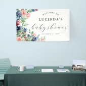 Schöne Aquarell Blumen & Grünpflanzen Kinderdusche Banner (Messeveranstaltung)