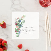 Schöne Aquarell Blumen & Grünpflanzen Kinderdusche Serviette (Beispiel)