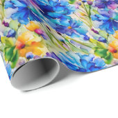 Schöne Aquarell. Blumengarten Geschenkpapier (Rolleneckpunkt)