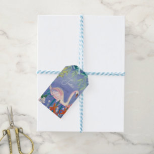 Schöne Aquarell-Blumenschwan-Prinzessin Name Geschenkanhänger