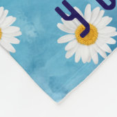 Schöne Aquarell-Daisy-Monogram-Fleece Fleecedecke (Ecke)