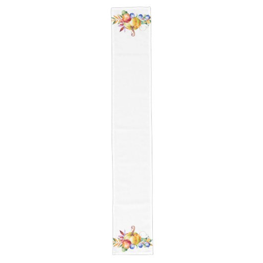 Schöne Aquarell-Erntedank Pumpkins Design Großer Tischläufer (Vorderseite)