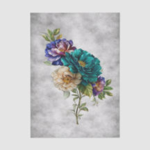 Schöne Aquarell-Gartenblumen-Dekupage