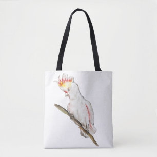 Schöne Aquarell-Kakadu-Papagei-Handzeichnung Tasche