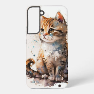 Schöne 'Aquarell-Katze Samsung Galaxy Hülle