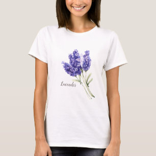 Schöne Aquarell-Lavendelblüten T-Shirt