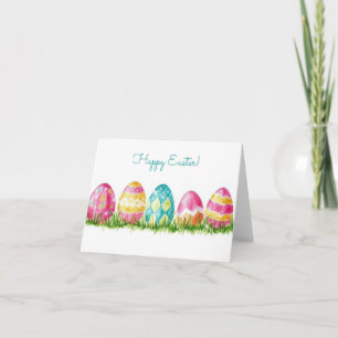 Schöne Aquarell-Oster-Eier-Feiertagskarte Karte