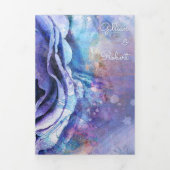 Schöne Aquarell-Rose Dreifach Gefaltete Einladung (Cover)