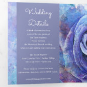 Schöne Aquarell-Rose Dreifach Gefaltete Einladung (Innen Erste Seite)