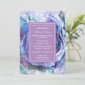 Schöne Aquarell-Rose Einladung (Stehend Vorderseite)