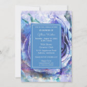 Schöne Aquarell-Rose Einladung (Vorderseite)