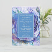 Schöne Aquarell-Rose Einladung (Stehend Vorderseite)