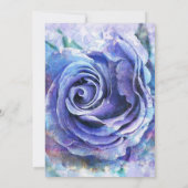 Schöne Aquarell-Rose Einladung (Rückseite)