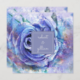 Schöne Aquarell-Rose Einladung