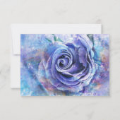 Schöne Aquarell-Rose RSVP Karte (Rückseite)