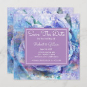 Schöne Aquarell-Rose Save The Date (Vorne/Hinten)