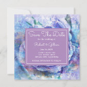 Schöne Aquarell-Rose Save The Date (Vorderseite)