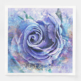 Schöne Aquarell-Rose Serviette