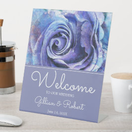 Schöne Aquarell-Rose Sockelschild