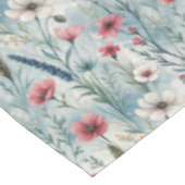 Schöne Aquarell-Wiesenwildblumen Tischdecke (Schrägansicht)