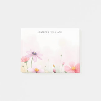 Schöne Aquarell-Wildblumenwiese Post-it Klebezettel