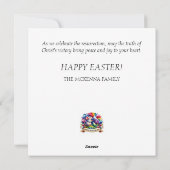 Schöne Aquarellbahn Küste Segelboot Ostern Feiertagskarte (Rückseite)