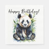 Schöne Aquarellbär Panda Bear Geburtstag Serviette (Vorderseite)