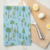 Schöne Aquarellbäume Geschirrtuch (Viertel Falte)